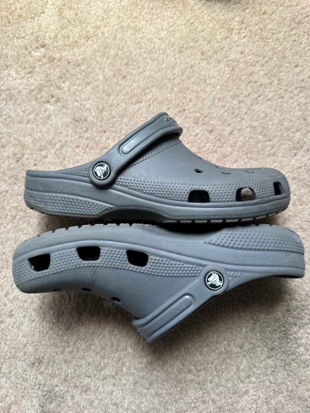 grey crocs